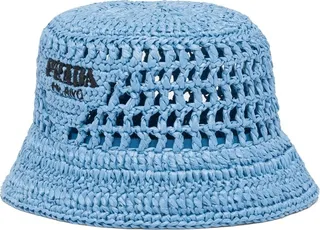 Logo-Embroidered Woven Bucket Hat