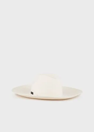 Linen-covered Fedora hat