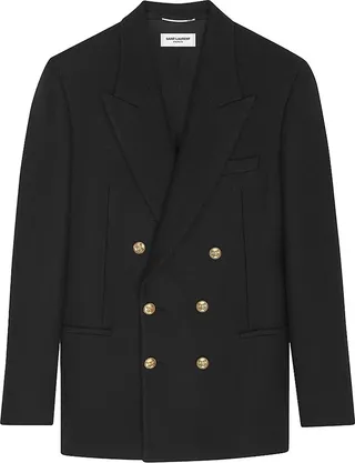 Double-Breasted Jacket in Camel Hair