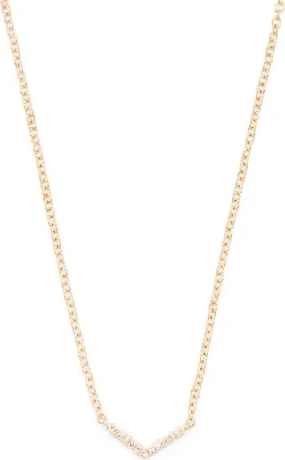 14kt yellow gold Mini Chevron diamond necklace