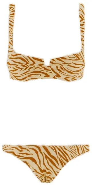 Reina Olga Brigitte Zebra Printed Bikini Set