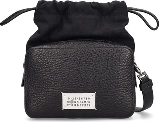 Small 5ac grained leather camera bag