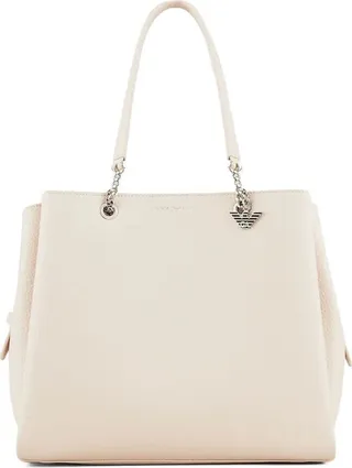 Emporio Armani Charm Cream Shopping Bag