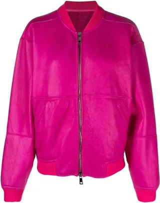 Sheepskin Oversize Bomber Jacket