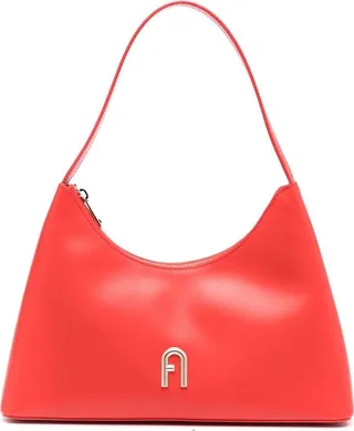 Leather Logo Plaque Shoulder Bag