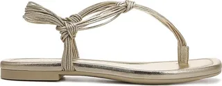 Deja Metallic Leather Thong Sandals