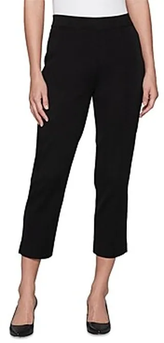 Misook Cropped Pull On Pants