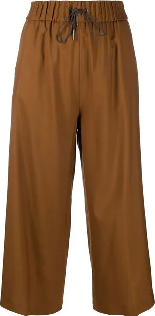 Elasticated Waist Cropped Trousers
