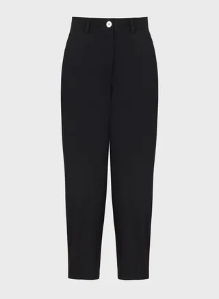 Button Detail High Waist Pants