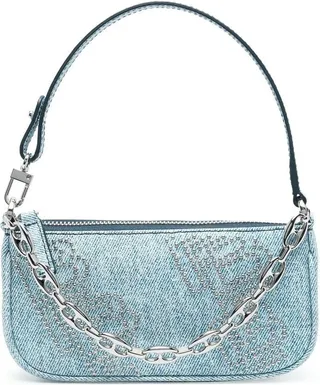 Rachel denim leather mini bag