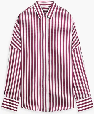 Massari striped poplin shirt
