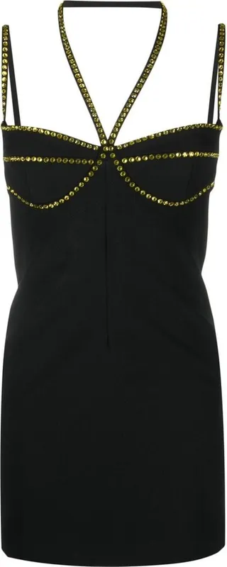 Crystal-Embellished Mini Dress