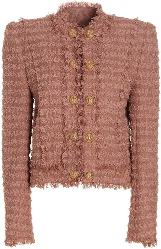 Balmain Fringed Tweed Jacket