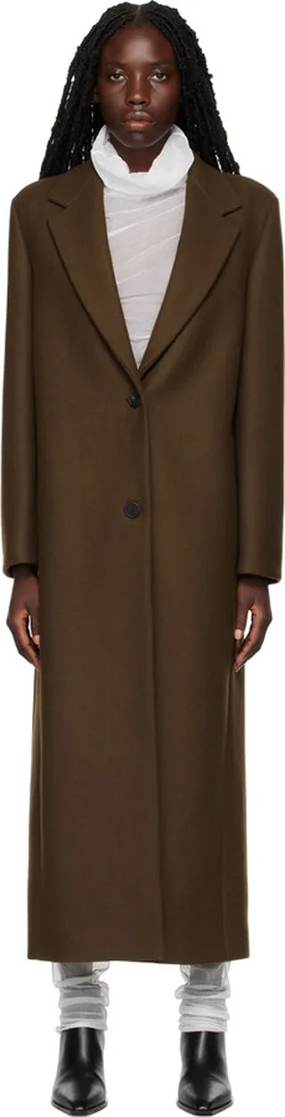 The Row Brown Brushed Coat