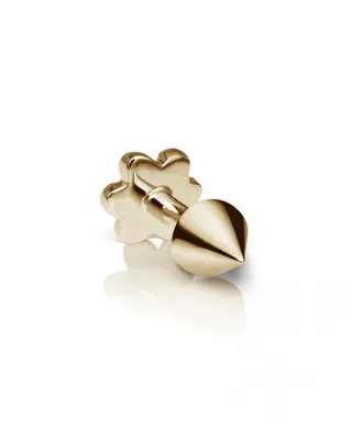 Spike Thread Through Yellow Gold Single Earring