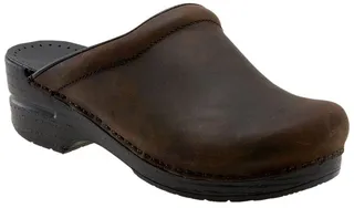 'Sonja' Oiled Leather Clog