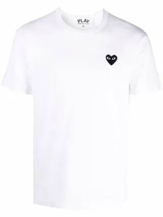 logo-patch crewneck T-shirt