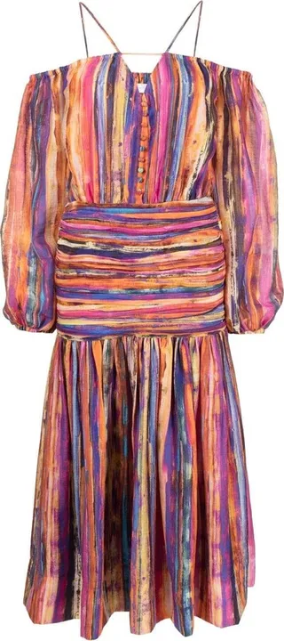 Les Fauves stripe-print midi dress