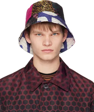 Dries Van Noten Multicolor Patchwork Bucket Hat
