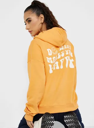 Graphic Zip Thru Hoodie