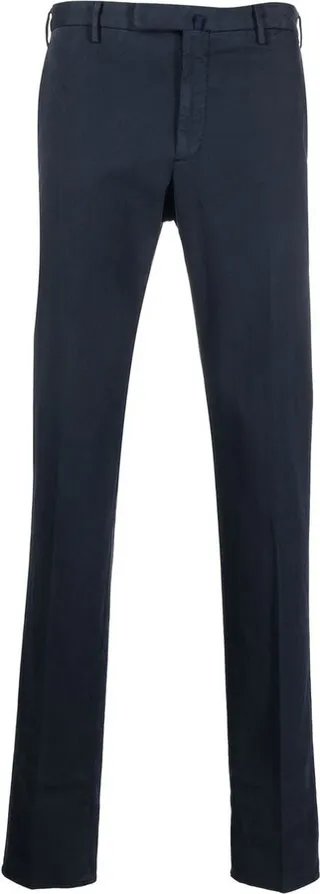 Slim-Fit Cotton Trousers