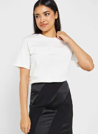 Embossed Slogan T-Shirt