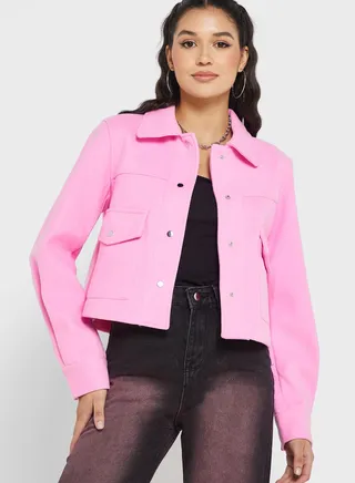 Straight Fit Cropped Jacket