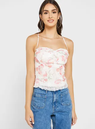 Printed Strap Top