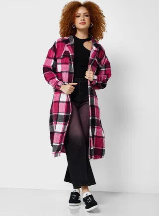 Check Long Jacket