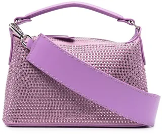 Small Rhinestone-Embellished Satchel