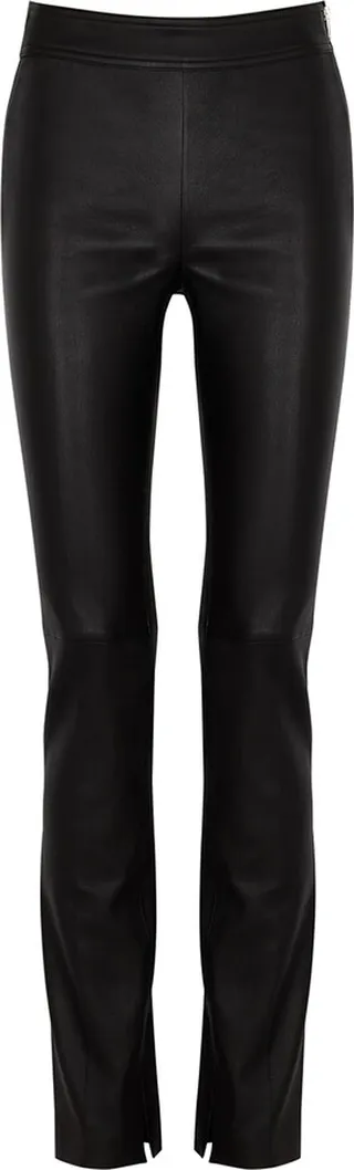 Helmut Lang Black Slim-leg Leather Trousers