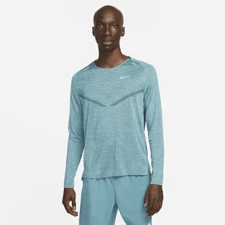 Nike Men's TechKnit Dri-FIT ADV Long-Sleeve Running Top in Grey