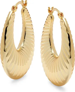 Sadie 14K Goldplated Hoop Earrings