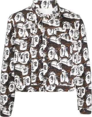 CHARLES JEFFREY LOVERBOY- Printed Denim Jacket