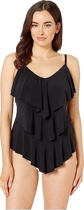 Magicsuit Solid DD Rita Tankini (Black) Women's Swimwear