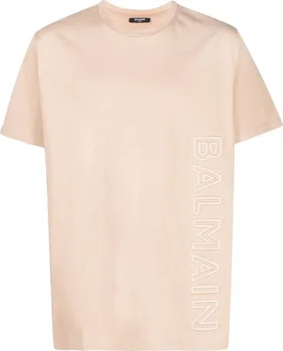 logo-embossed cotton T-shirt