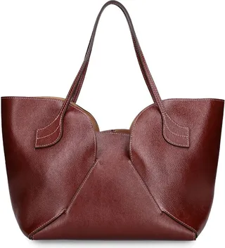 Sepal leather shoulder bag