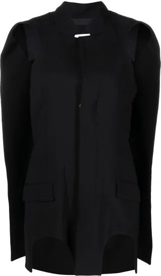 Sleeveless Cape Blazer