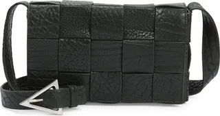 Medium Cassette Intrecciato Calfskin Crossbody Bag