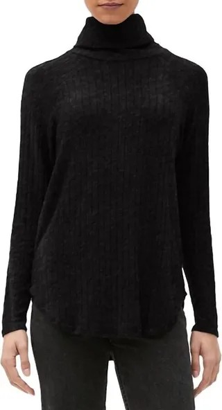 Amelia Turtleneck Tunic in Black