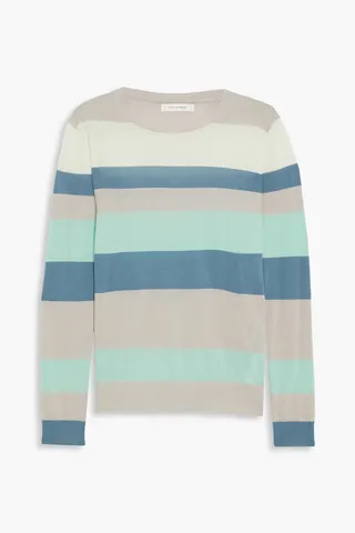 Striped wool and cashmere-blend sweater