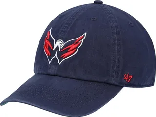 Men's Navy Washington Capitals Logo Franchise Fitted Hat