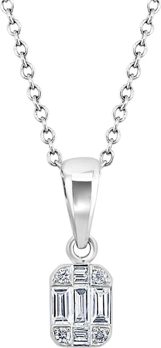 14K White Gold & Diamond Pendant Necklace - 0.25 ctw