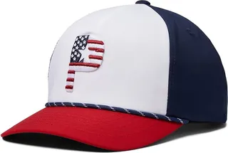 PUMA Golf Pars Stripes Rope Cap (White Glow) Caps