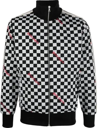 Damier-Print Track Jacket
