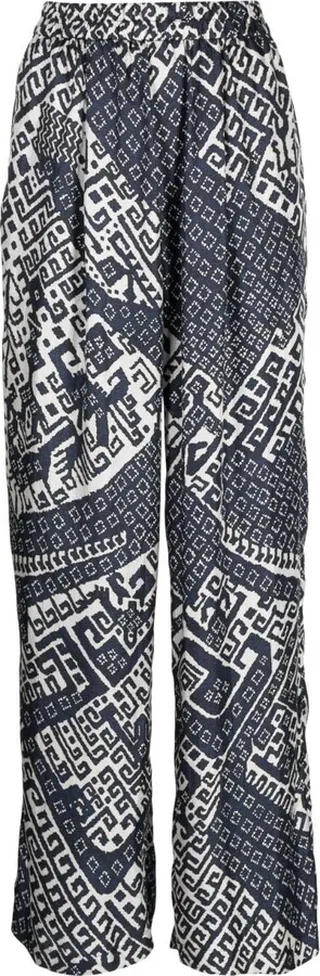 Straight-Leg Graphic-Print Trousers