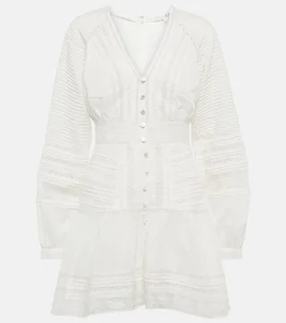 Addilyn lace and cotton minidress