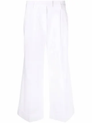 Wide-Leg Cropped Trousers