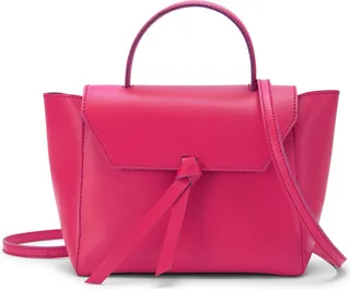Alexandra de Curtis - Siena Leather Mini Satchel Crossbody Bag - Pink