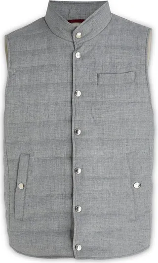 Brunello Cucinelli High Neck Sleeveless Padded Gilet